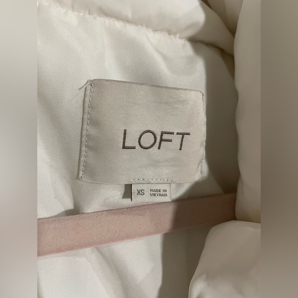 Loft White Puffer Long Winter Coat Jacket - Picture 5 of 6